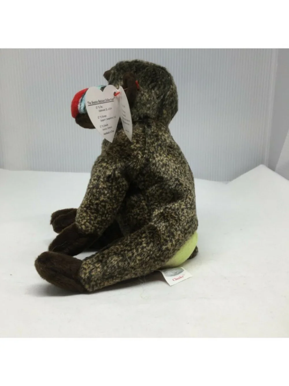 Ty Beanie Baby Cheeks Baboon Plush Stuffed Animal Toy Retired Tag May 18 1999